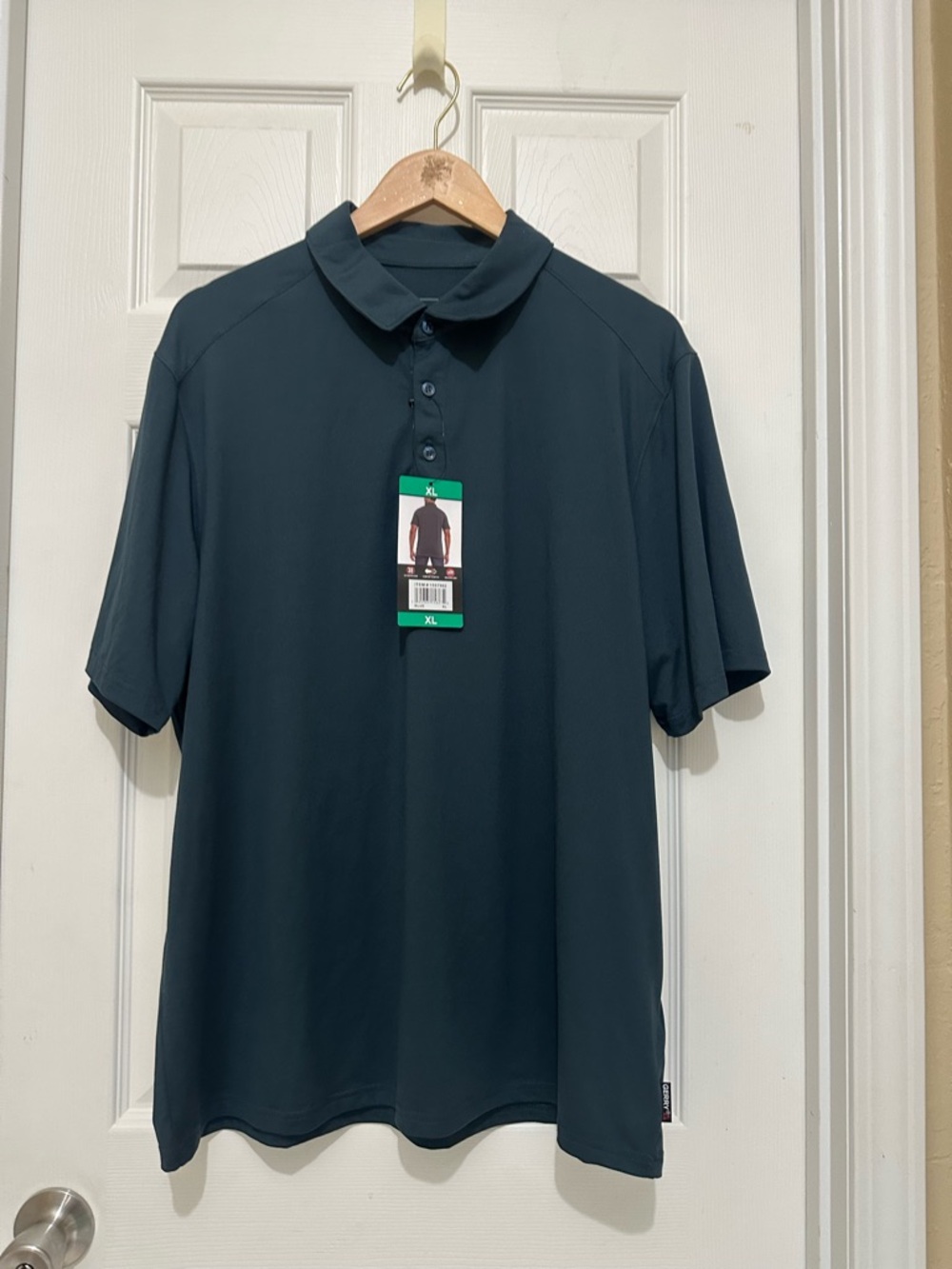 Gerry Mens XL Polo Shirt Polyester Spandex Dark Teal Short Sleeve Golf Active